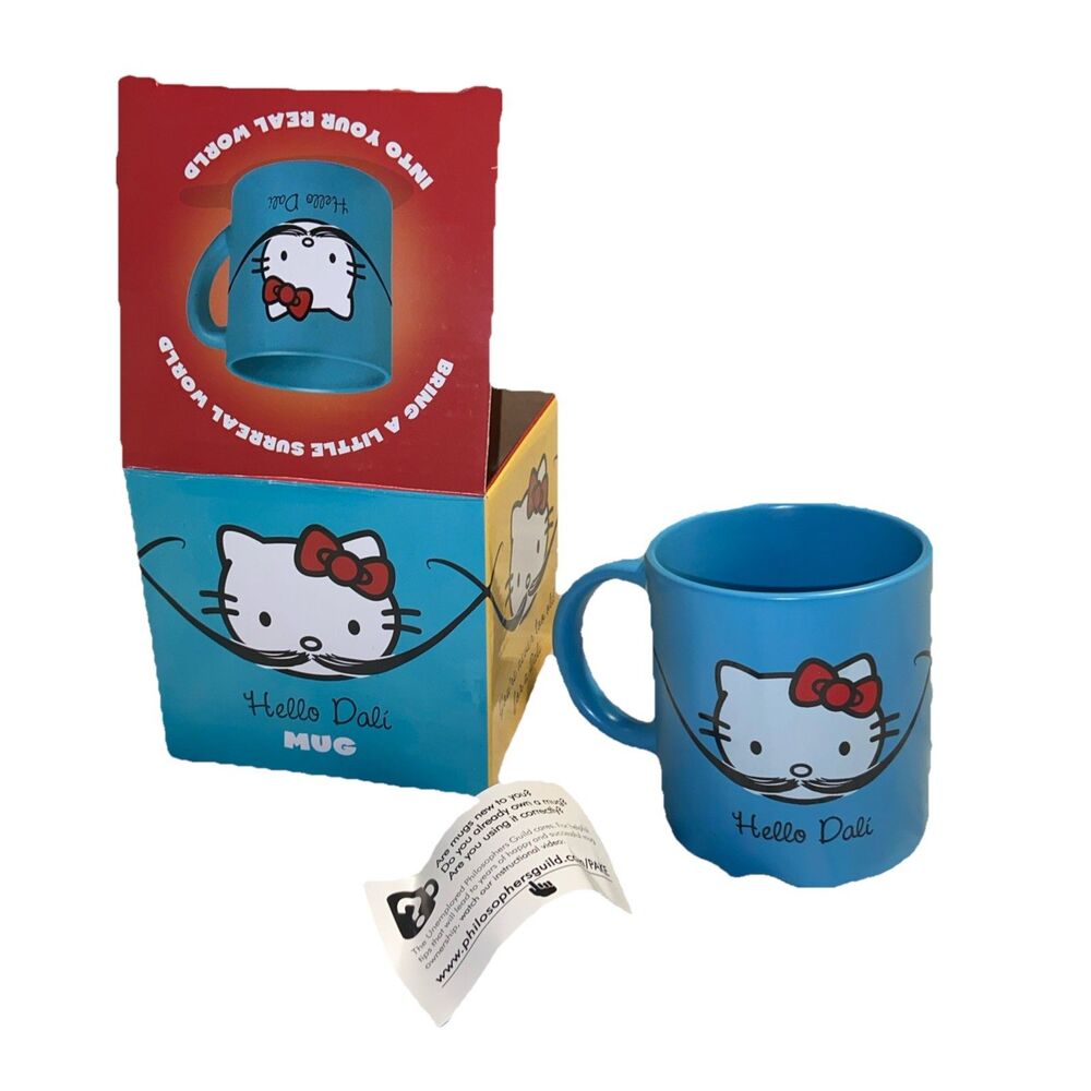 Hello Kitty Hello Dali Blue 2015 Unemployed Philosopher’s Guild Mug- NEW